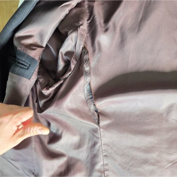 Kenneth Cole Black Pinstripe Coat - Picture 11 of 14